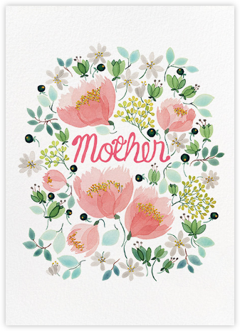 Wild Peonies Mother (Anna Emilia Laitinen) - Red Cap Cards - Mother's Day Cards