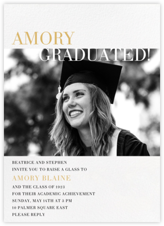 Accomplished - White - Paperless Post - Virtual Graduation Party Invitations