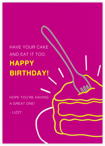 Radiant Birthday Cake - Paperless Post - Birthday Cards for Her