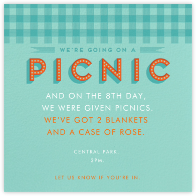 We're Going on a Picnic - Paperless Post - Picnic Invitations