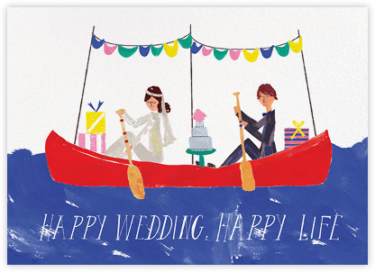 Paddle to Bliss (Greeting) - Mr. Boddington's Studio - Wedding Congratulations Cards