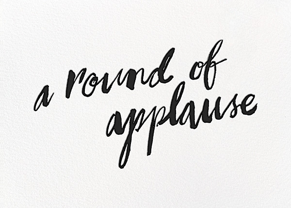 A Round Of Applause White Black Send Online Instantly Track Opens