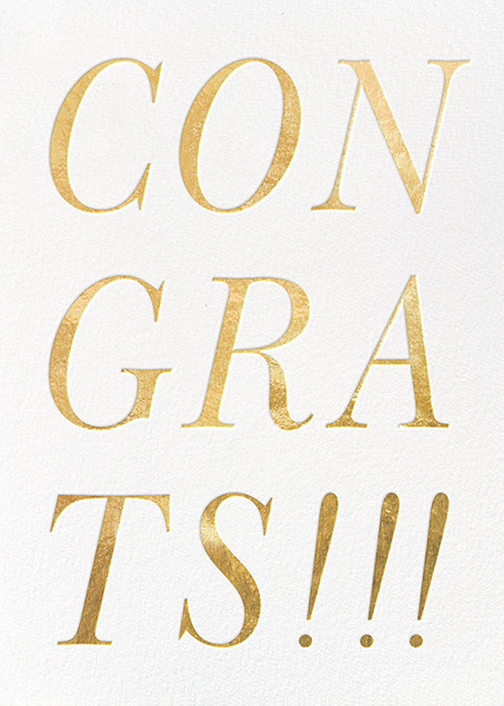 Gold Congrats Send Online Instantly Track Opens