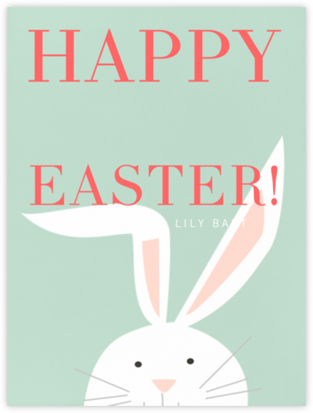 Bunny - Mint - Paperless Post - Easter Cards