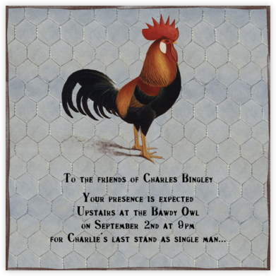 Rooster Coop - John Derian - Bachelor party invitations