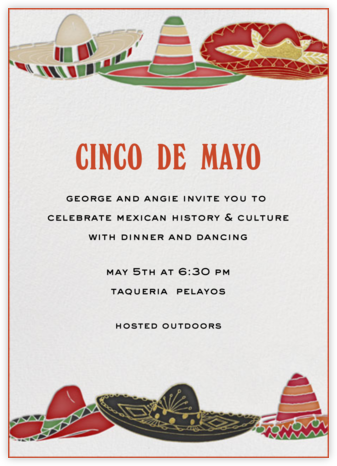 Six Sombreros - Paperless Post - Cinco de Mayo Invitations