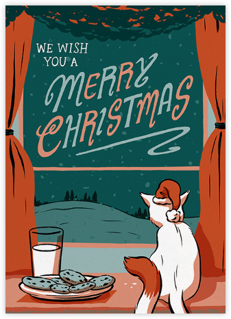 Cat in the Santa Hat - Paperless Post - Vintage Christmas Cards