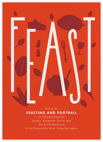 Feasting and Football - Paperless Post