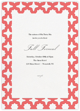 Palm Springs - Coral - Paperless Post - Sorority Event Invitations
