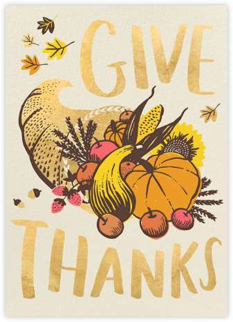 Bounty of Thanks - Hello!Lucky - Thanksgiving Cards 