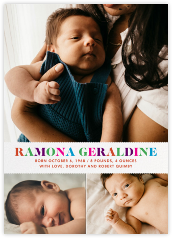 Baby Band (Multi-Photo) - Paperless Post - Birth Announcements