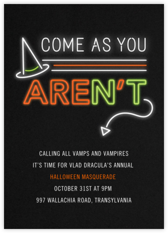 Are You or Aren't You? - Paperless Post - Halloween invitations 