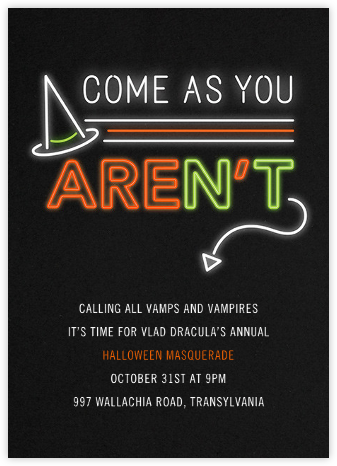 Are You or Aren't You? - Paperless Post - Halloween invitations 