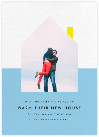 New House on the Block - Light Blue - Paperless Post - Housewarming Party Invitations 
