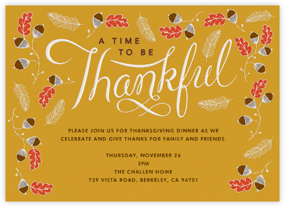 Thanksgiving Lunch Invitation Email 2