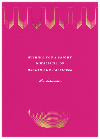 Light the Diya - Pink - Paperless Post - Diwali Cards
