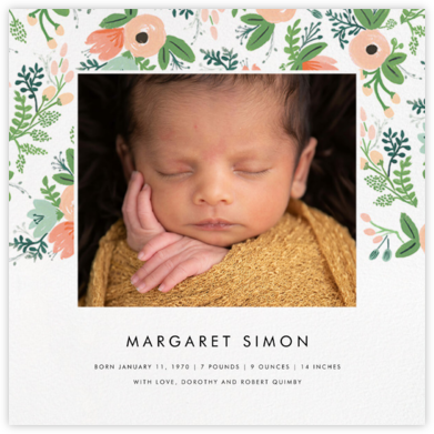 Wrapped in Wildflowers - Rifle Paper Co. - Birth Announcements