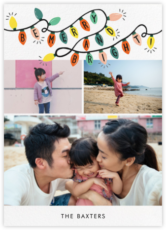Glow Strings Attached (Multi-Photo)  - Rifle Paper Co. - Holiday Photo Cards 