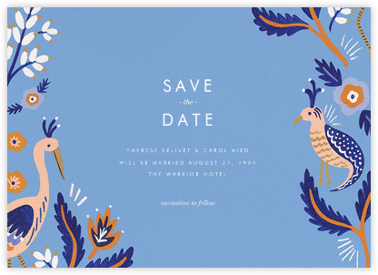 Heron Heralds (Save the Date) - Blue - Rifle Paper Co. - Destination save the dates