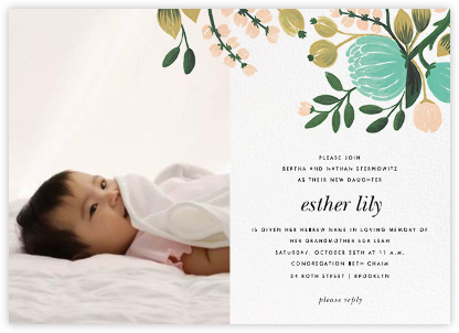 Bris and baby naming invitations Send online instantly RSVP tracking