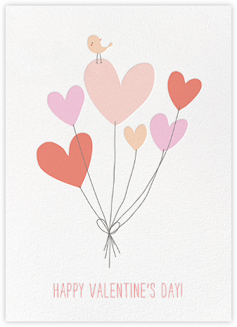 Birdie's Balloons (Greeting)  - Little Cube - Valentine's Day Cards