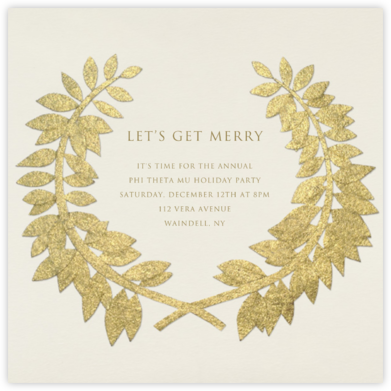 Gold Wreath - Paperless Post
