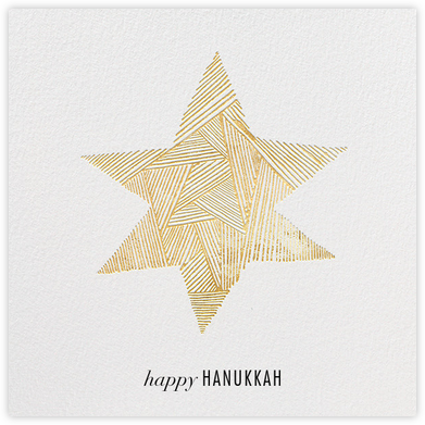 Lumina (Greeting) - Ivory/Gold - Kelly Wearstler - Hanukkah Cards