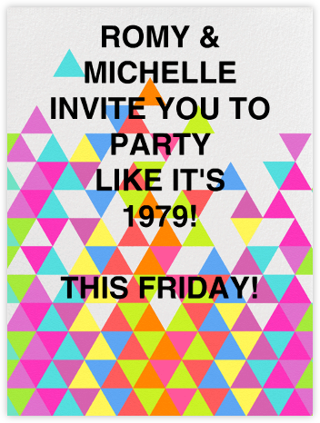Kaleidoscope - Paperless Post - 80s Theme Party Invitations