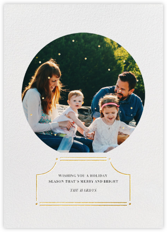 Encapsulated - Gold - Paperless Post - Custom Holiday Cards 2022