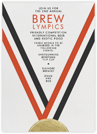 Medal - Blood Orange - Paperless Post - Sporting Event Invitations