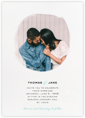Painted Circle (Invitation) - White - Paperless Post - Modern wedding invitations 