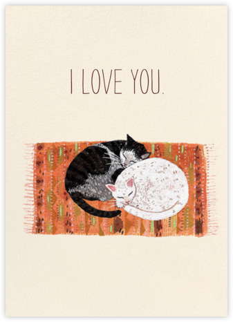 Cat Cuddle (Becca Stadtlander) - Red Cap Cards - Valentine's Day Cards