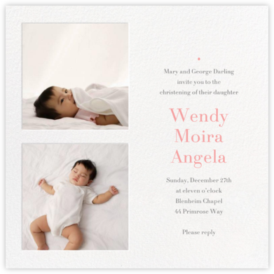 Twin Squares - Christening - Paperless Post - Invitations 