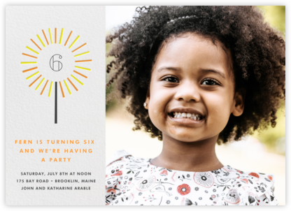 Year of the Sparkler (Photo) - Orange - Paperless Post - Cake and sweets birthday invitations