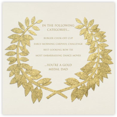 Gold Wreath - Paperless Post - Father's Day Cards
