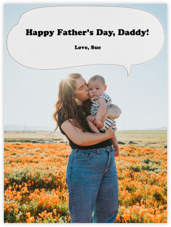 Speech Bubble - Paperless Post - Father's Day Cards