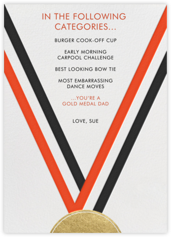 Medal - Blood Orange - Paperless Post - Father's Day Cards