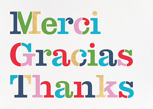 Merci Gracias Thank You Card Send Online Instantly Track Opens She made her debut in extinction party. merci gracias thank you card send