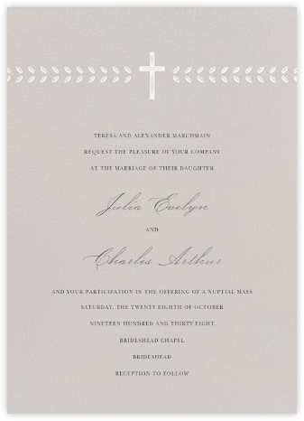 Lamina II (Invitation) - Oyster - Paperless Post - Wedding Invitations