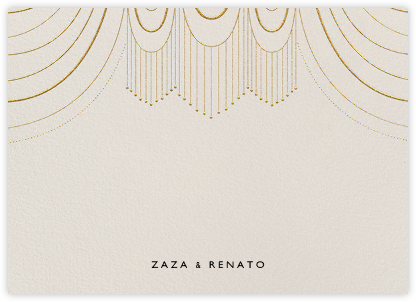 Normandie (Stationery) - Cream/Gold - Paperless Post - Personalized Stationery 