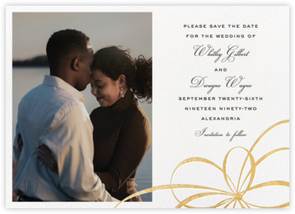 Belle Boulevard (Photo Save the Date) - Gold - kate spade new york - Save the Date with Photo