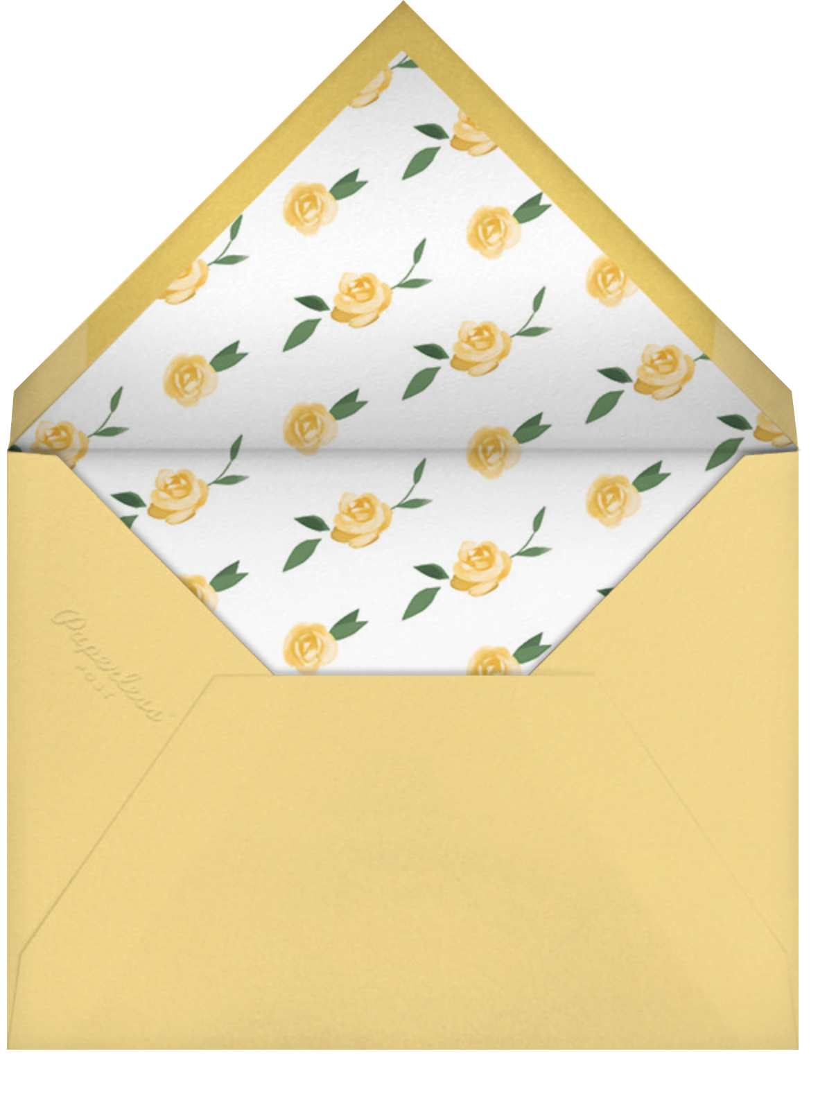 Teablossom (Photo Invitation) - Gold/Yellow - Paperless Post - Envelope