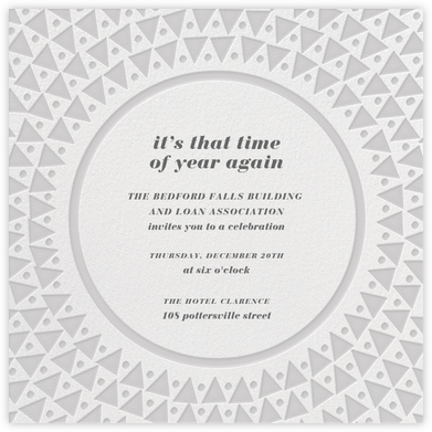 Radial Triangles - Gray - Paperless Post - Reception invitations
