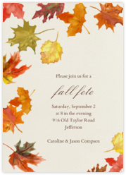 Fall Entertaining Invitations Send Online Instantly Rsvp Tracking