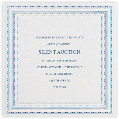 Ribbons for Baby - Blues - Mr. Boddington's Studio - Fundraiser Invitations