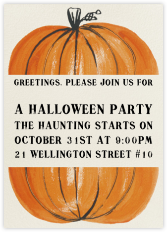 Goblins in a Pumpkin Patch - Paperless Post - Halloween invitations 