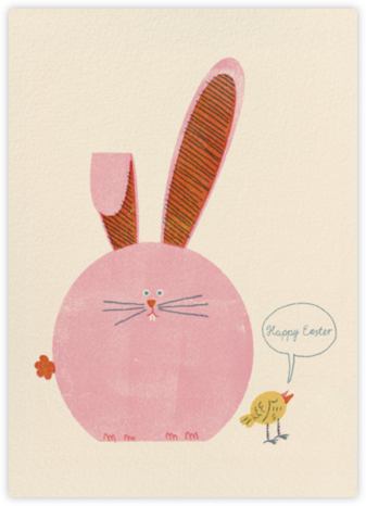 Rotund Rabbit (Barbara Dziadosz) - Red Cap Cards - Easter Cards