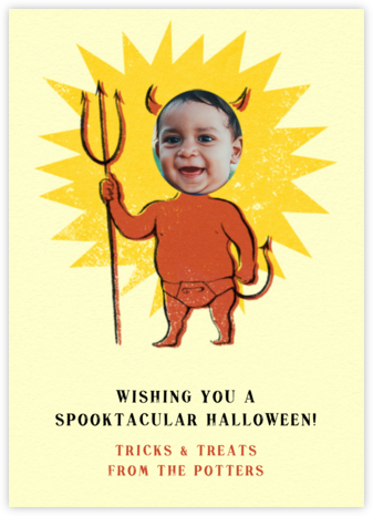 Little Devil - Paperless Post - Photo Halloween Cards