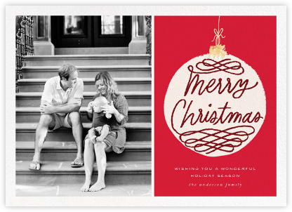 Christmas Ornament (Photo) - Red - kate spade new york - Christmas Cards