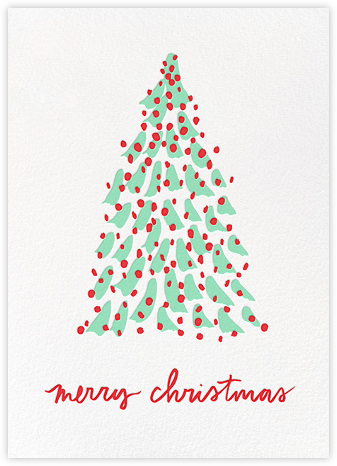 Kaleidoscopic Christmas (Greeting) - Mint - Linda and Harriett - Christmas Cards